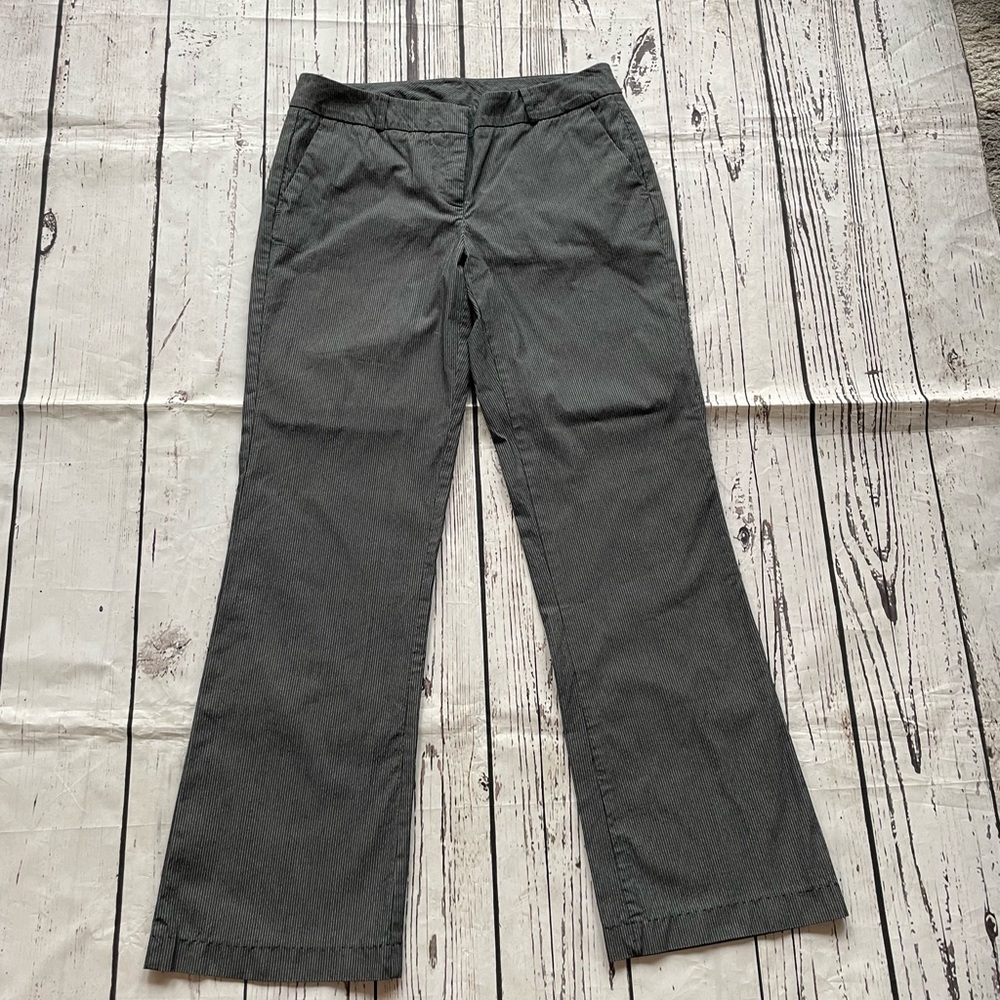 New York & Company Women’s Dress Pants Mid Rise Gray Striped Size 4